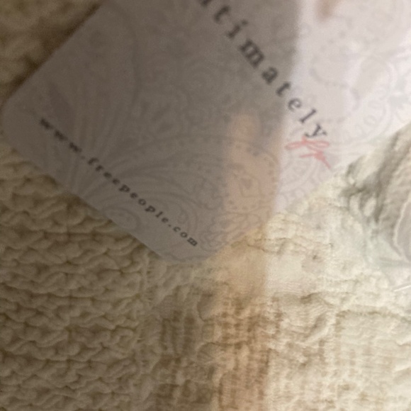 FP Intimatley Touch Of Love Bralette Ivory Floral Smocked M/L Medium Large Med L - Picture 6 of 6